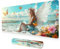 Tapis de Souris XXL 1400x600x3mm Grand Tapis Souris Beauté de la mer Mouse Pad Gamer, Mouse Pad à Bords Cousus, Base en Caoutchouc antidérapante, pour Gamer, Personnel de Bureau Les Cadeaux A-27