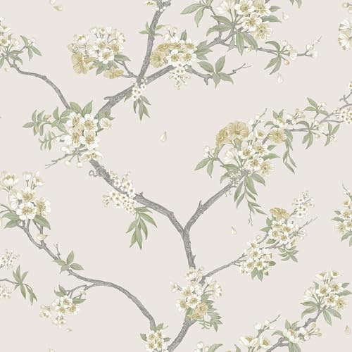 Holden Botany Cherry Blossom Oriental Chinoisiere Botanicla Blossom Themed Wallpaper Perfect for Living Rooms Dining Rooms Hallways Modern Stunning Rooms Yellow/Cream (14212)