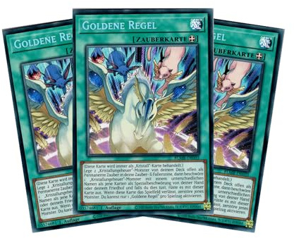 Goldene Regel - Playset (3 Karten) - BLMR-DE035 - Secret Rare - 1. Auflage - Deutsch - Yugioh - Battles of Legend: Monstrous Revenge - mit RC-Fieldcenter