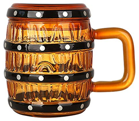 SDFGdtruR bicchieri da birra, Set di boccali da birra, boccale personalizzato in vetro con coperchio e manico