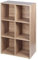 URBNLIVING 6 Cube Oak effect Modular Wooden Bookcase Shelving Display Shelf Storage Unit