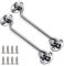 2Pcs Cabin Door Hook Eye Latch Lock Shed Gate Catch Silent Holder Stainless Steel 8/200mm