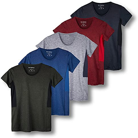 Real Essentials Damen Lässig T-Shirt, Set 3, X-Large