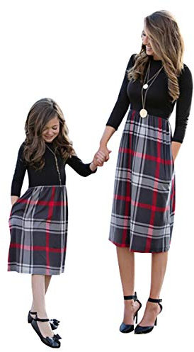 Loalirando Schönes Mutter Tochter Kleider Matching Outfits Patnerlook Kleid Prinzessin Kleid (M, Mama)
