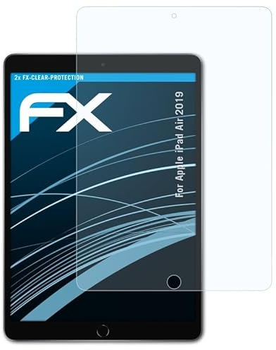 atFoliX Lámina Protectora de Pantalla compatible con Apple iPad Air 2019 Película Protectora, ultra transparente FX Protector Película (2X)