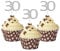 Sumerk 24PCS 30 Cupcake toppers Silver Glitter 30th Birthday Cupcake Picks Anniversary Party Decorations