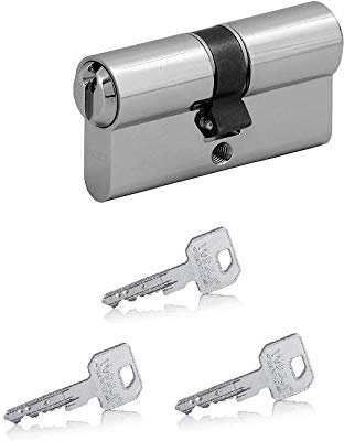 WILKA Carat S1 Doppelzylinder Länge 30/35 mm mit 3 Schlüssel, inkl. Not- und Gefahrenfunktion, Anbohrhemmung III