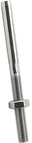 FASTON® Gewindeterminals Ø 2mm/M4 Außengewinde rechts Edelstahl A4 V4A (2 Stück) Walzterminal Gewinde-Walzterminal Gewindewalzterminal Seilterminals Drahtseil