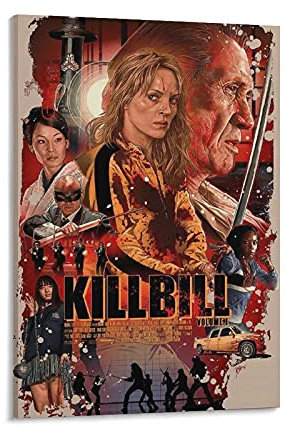GNKIO Kill Bill Movie Poster 01 Poster Dekorative Malerei Leinwand Wandkunst Wohnzimmer Poster Schlafzimmer Malerei 20x30inch(50x75cm)