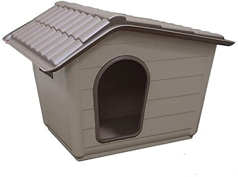 MP Bergamo Cuccia per Cani Gatti Sprint Mini CASETTA Toupe da 2/8 kg Cuccioli Giardino SMONTABILE