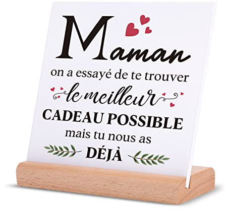 Regalo para el día de la madre, regalo para mamá, regalo de cumpleaños, mamá, decoración de madera acrílica, regalo para mamá
