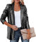 NLAVW Glänzende Pailletten-Anzugjacke für Damen, Strickjacke, Langarm, Bolero, Kurze Oberteile, eleganter Blazer, Glitzer, Party-Outfits, Clubwear,Schwarz,XL