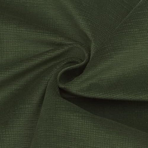 STOFFKONTOR Microfaser Polsterstoff Möbelstoff Stoff - Meterware, Farbe Jäger-Grün - für Polsterarbeiten, Kissen, Überwürfe etc.
