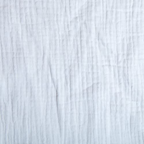 Tissu Double gaze de coton uni Blanc - Par 50 cm