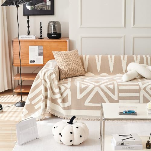 VClife Boho Sofa Cover Soft Thick Chenille Large Sofa Cover for Dog 71 X 118