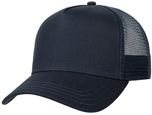 Stetson Classic Cotton Trucker Cap - Truckercap Herren/Damen - Basecap mit Baumwolle - One Size - Meshcap Frühjahr/Sommer - Baseballcap dunkelblau One Size