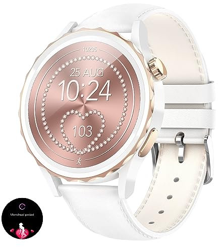 LIGE Smartwatch Damen mit Telefonfunktion,IP68 Wasserdicht Schrittzähler Uhr Damen mit Menstruationszyklus Blutdruckmessung Pulsuhr Schlafmonitor,100+ Sportmodi Fitnessuhr Damen für Android iOS