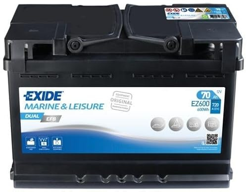 EXIDE Autobatterie 70Ah 12V 760A EFB EZ600 Dual EFB Starterbatterie