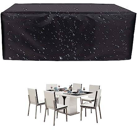 Schwerlast Schutzhülle für Gartenmöbel 242x162x100cm, rechteckig, Schutzhülle für Gartenmöbel, wasserdicht, UV-Schutz, 420D, Oxford-Stoff, für den Außenbereich, Winddicht, Schneeschutz