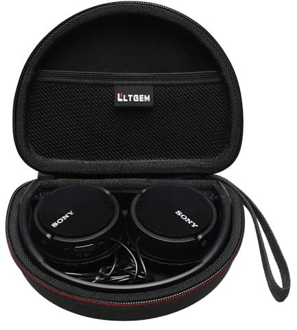 LTGEM Case Compatible with Sony MDR-ZX110 / MDRZX110AP / MDRZX110NC / MDR-ZX310AP ZX Series Wired On-Ear Headphones, Black(Case Only)