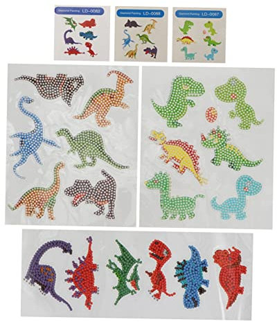 ibasenice 1satz Dinosaurier Aufkleber Set Für Junge Mädchen Diy Diamant Sticker Mit Verschiedenen Dinosaurierformen Für Kreative Bastelprojekte Und Kunsthandwerk Sicher Und Geruchlos