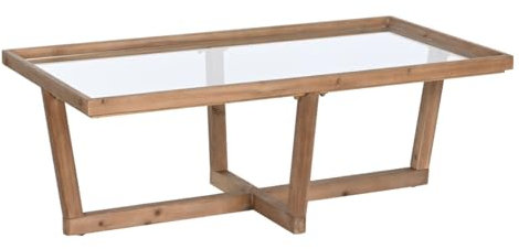 Home ESPRIT Couchtisch, Glas, Tanne, 120 x 60 x 43 cm