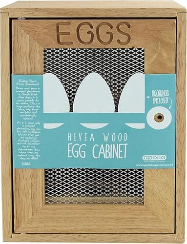 Javco Bamboo Egg Cabinet – 2 Tier Wooden Egg Storage Rack, 12 Slot Holder with 2 Shelves, Mesh Wire Door, Kitchen Cabinet