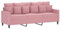 vidaXL Sofa 3-Sitzer, Loungesofa Couch mit Armlehnen Rückenkissen, Wohnzimmersofa Designsofa mit Metallgestell, Sitzmöbel Dreisitzer, Rosa Samt