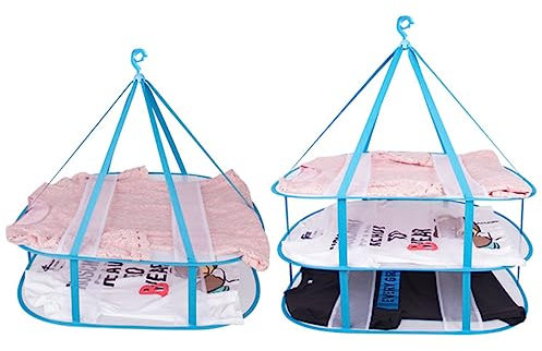 Ciieeo Secador De Ropa De para Colgar Cesta De Secado para Ropa Interior y Juguetes De Peluche para Interior y Exterior Azul