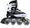 MGYZM Inliner für Kinder, größenverstellbare Inline Skates für Kinder, Erwachsene Mädchen und Jungen Inline Skates, Rollschuhe für Drinnen und Draußen, Schwarz und Weiß (Small)