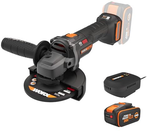 Mñax Akku-Schleifmaschine, 20 V, WX814, Worx, Powershare, 125 mm, 4,0 Ah
