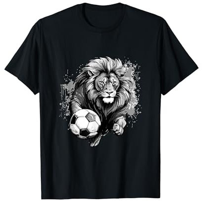 Löwe spielt Fußball | Sportmannschaft T-Shirt
