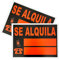 GREENLU PLANET Cartel Se Alquila para Interior y Exterior | Letrero Se Alquila Resistente PVC | Grande | 40cm x30cm | Cartel Inmobiliaria | Color Llamativo Reflectante | Pack 2UN