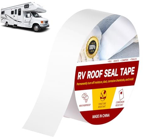 Butylband Weiß 5cm x 15m Wasserdichtes Klebeband Pool Dichtungsband Dichtband Butyl Klebeband für Wohnwagen RV Wohnmobil