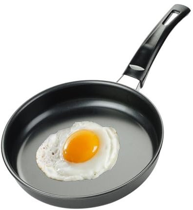 Woojfcang Non Stick Frying Pan, 14CM Induction Hob Frying Pan, 5.5 Inch Mini Egg Frying Pan Omelet Pan, Portable Black Small Camping Cooking Cast Iron Skillet for Frying Eggs, Steak, Pancake or Carote