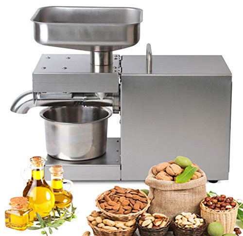 Elektrische Edelstahl ÖLpresse Maschine-Automatische öLpresse ÖLpressmaschine FüR Zuhause Und Gewerbe 220V 600W-Kaltpresse Und HeißPressverfahren-Bis Zu 45% Extraktionsrate-Intelligente Energieeinspar