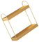 DECOMELODY Zweistöckiges Goldenes Organizer Regal aus 1 Stück Badezimmer und Desktop Lagerregal Dekorativer Kosmetik Organizer für Make Up und Modern und Stabil
