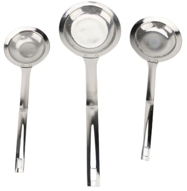 304 Stainless Steel Fine Mesh Strainers, 3Pcs Skimmer Spoons, Multipurpose Metal Strainers For Kitchen Cooking, Restaurants, Family Meals And Picnics