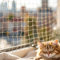 Katzen Sicherheitsnetz hochfest für Balkon und Fenster - 8 x 3 m - Universal Schutznetz weiß ohne Sichteinschränkung - Balkonschutz Fensterschutz Katzenschutz Netz Katzengitter Fallschutz Vogelabwehr