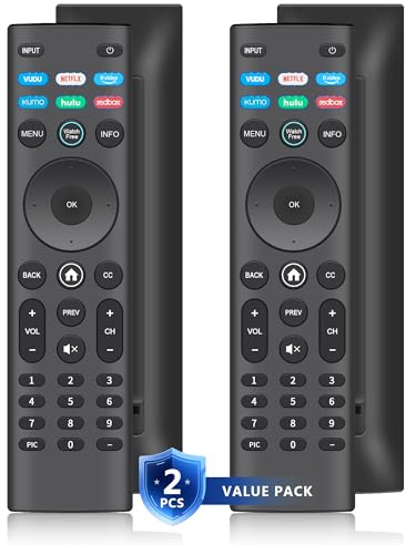 【2 Stück】 Universal-Fernbedienung XRT140 für VIZIO Smart TV Remote Ersatz XRT136 XRT260 XRT270 Smartcast D, E, M, P, V, PX Series Smart TVs