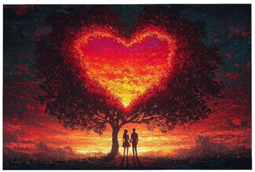 Puzzle 6000 Teile, Valentinstag Puzzle 6000 Teile Erwachsene, Landschaft Holzpuzzle Erwachsene für Heimunterhaltung, EIN Herausforderndes Rätsel, Puzzlespiele für Die Ganze Familie, Zimmer Deko, -8239