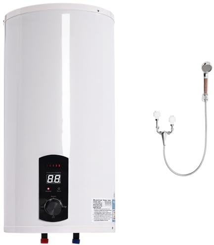 Caldaia ad acqua calda, 50 l, scaldabagno elettrico per cucina, 2000 W, scaldabagno verticale 0,7 MPa, temperatura regolabile (bianco, 34 x 71 cm)