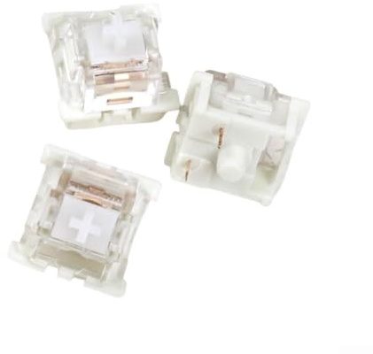 Silent Mechanical Keyboard Switches 110pcs 3Pin for smd LED Compatible - Smooth Tactile Feel for Custom Builds UK(white)