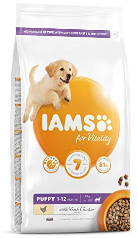 Iams Vitality Große Rassen Huhn Welpen Trockenfutter (2 kg) (kann variieren)