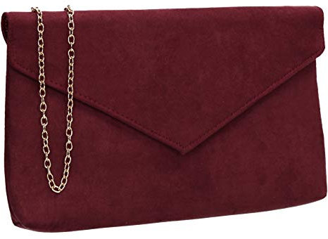 SwankySwans Women's Rosa Clutch Bag, Burgundy, One Size
