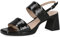 CAPRICE Damen Sandalen mit Absatz aus Leder mit Lack, Schwarz (Black Patent), 38 EU