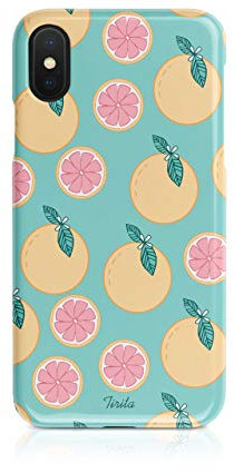 Tirita Hard Phone Case Cover Compatible with iPhone 5 / 5s / SE 2016 Summer Tropical Fruit Scrapbook Orange Citrus Slices