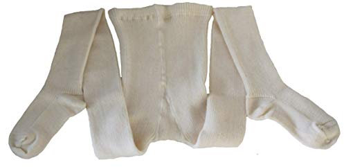 Damen Wollstrumpfhose extra dick Wollweiß 48-50