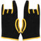 HEALLILY 1 Pair Professional Anti Skid Bowling Gloves Comfortable Bowling Accessories Semi Finger Sports Gloves Mittens for Bowling Size S/M (Yellow)