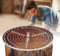 300MM Round Centre Finder, Woodturning Centre Finder Tool, Woodworking Compass Circles Drawing Tool Acrylic Accurate Scale Centering Ruler for Woodturners Bowls Lathe Work Drawing Circles Diameter